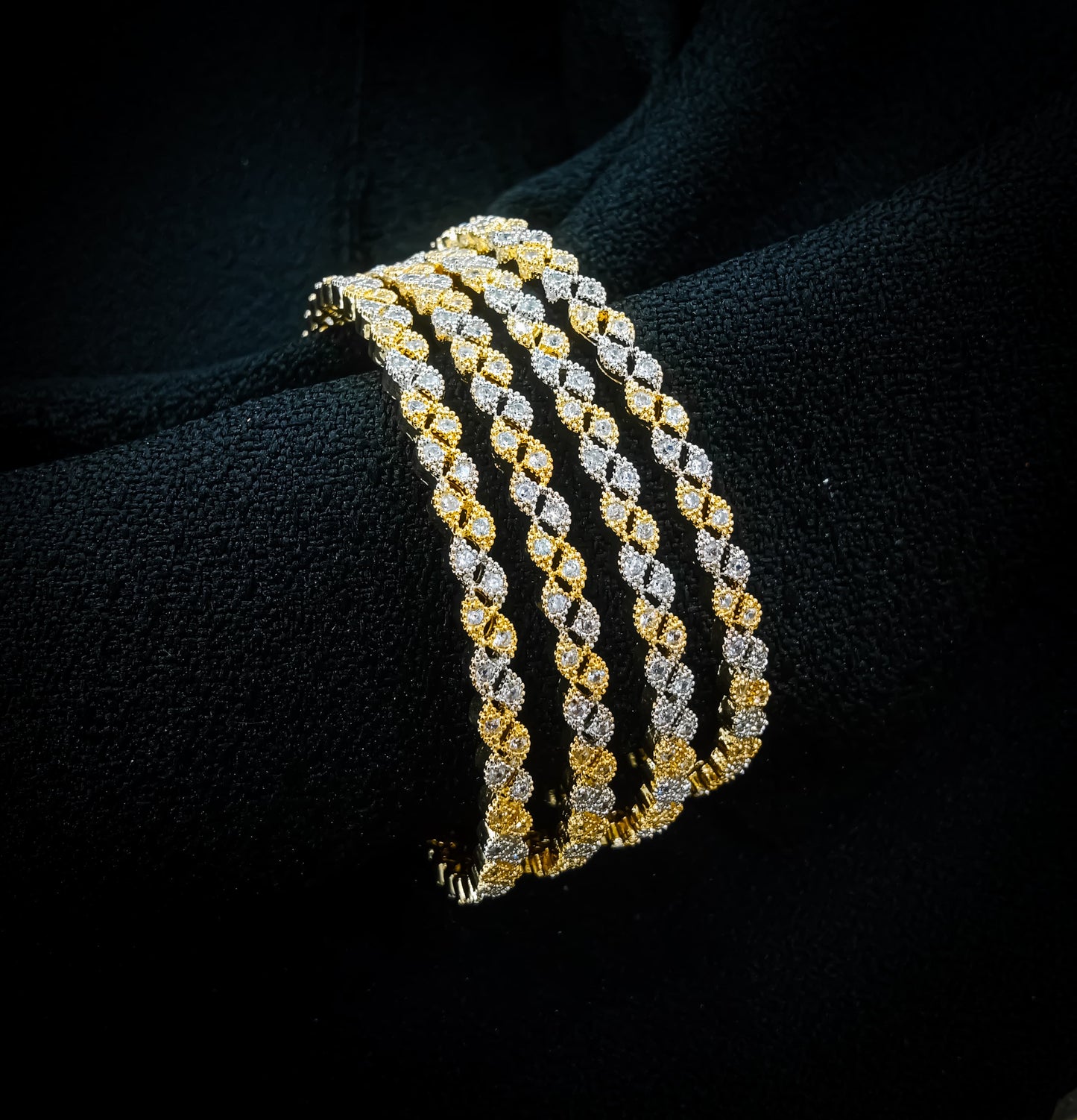 Crystal Vines – Twisted Artificial Bracelet Set