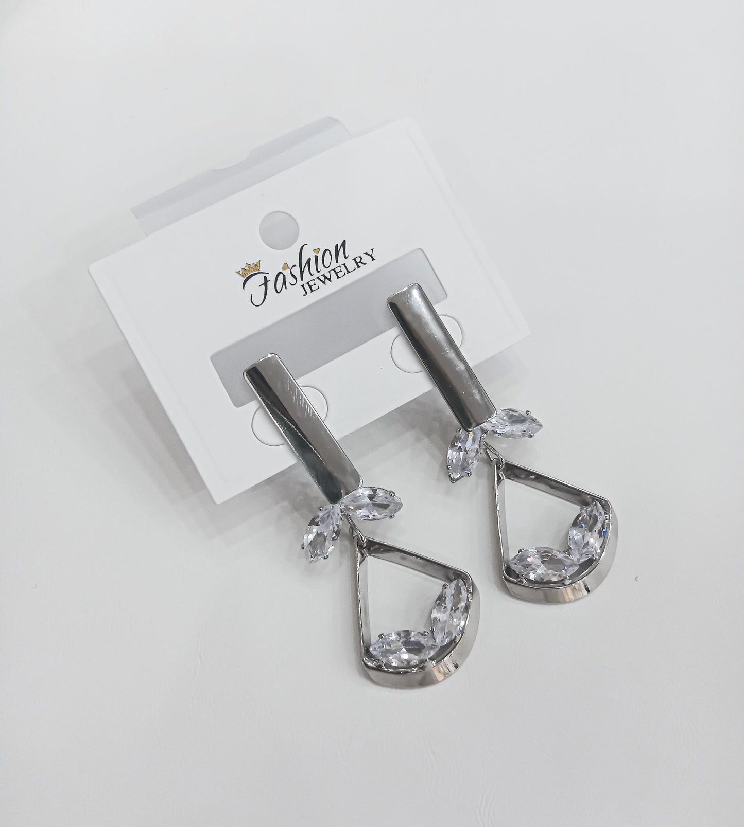 Crystal Drop Charm – Modern Shine Earrings