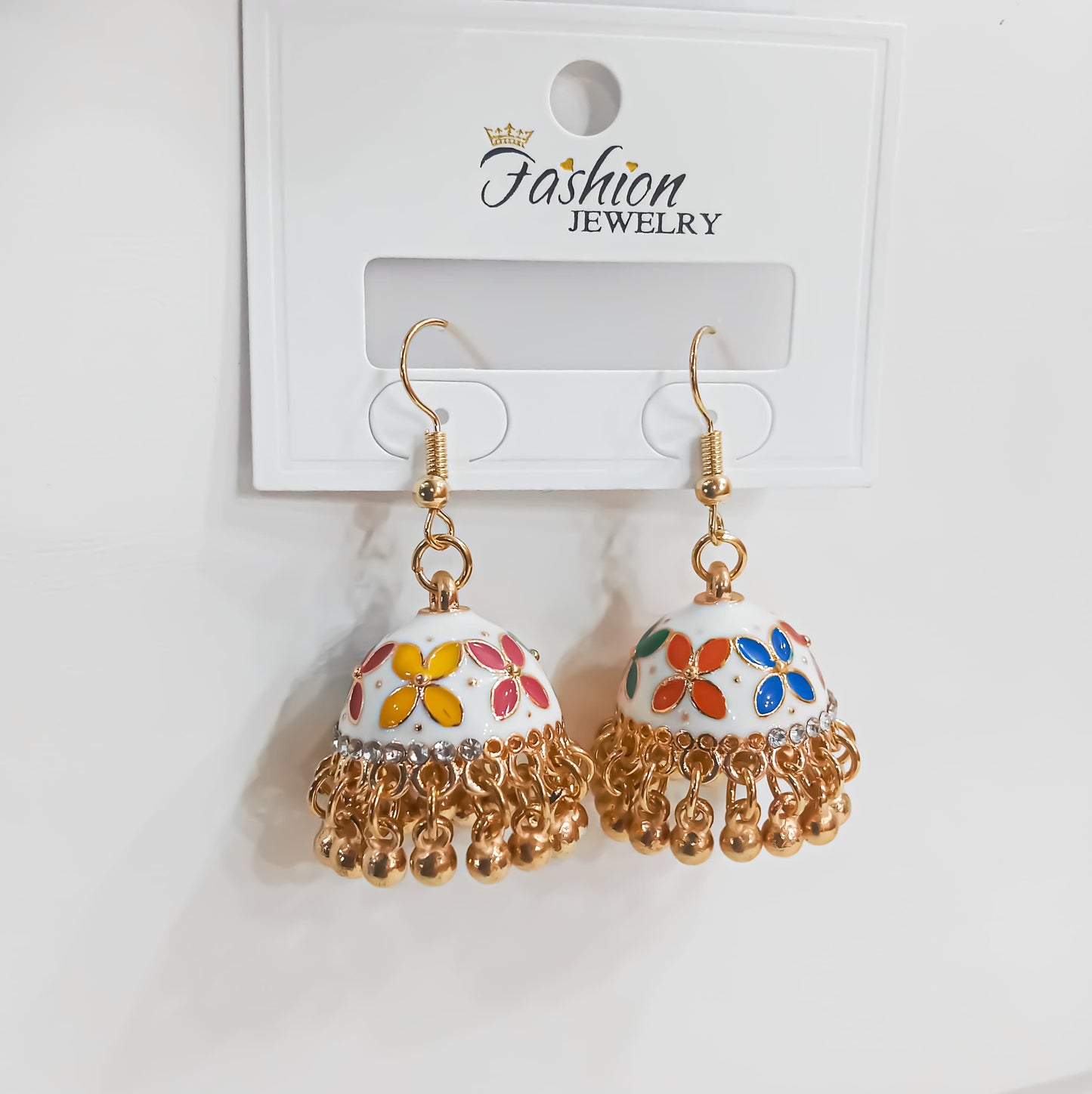 Phoolkari Rang – Festival Bloom Jhumkas