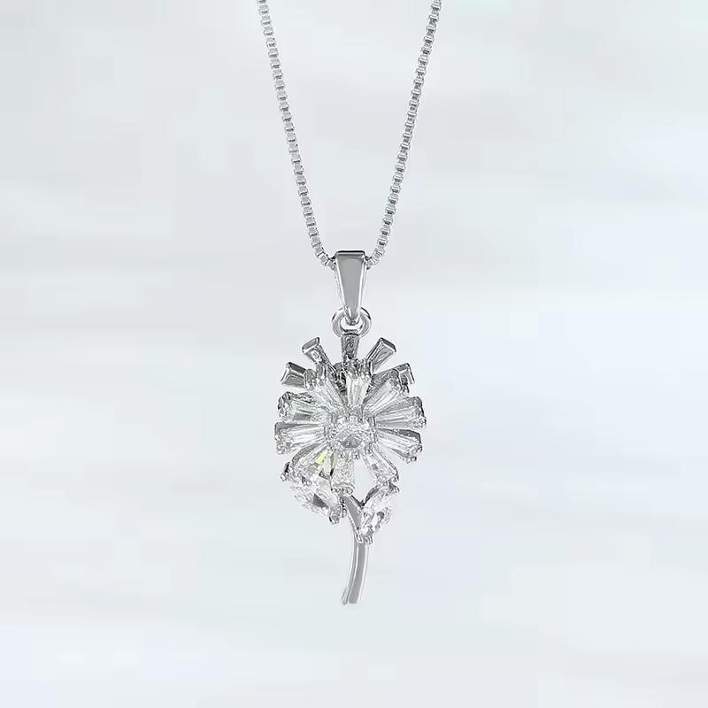 Frozen Flower - Stainless Steel Pendant