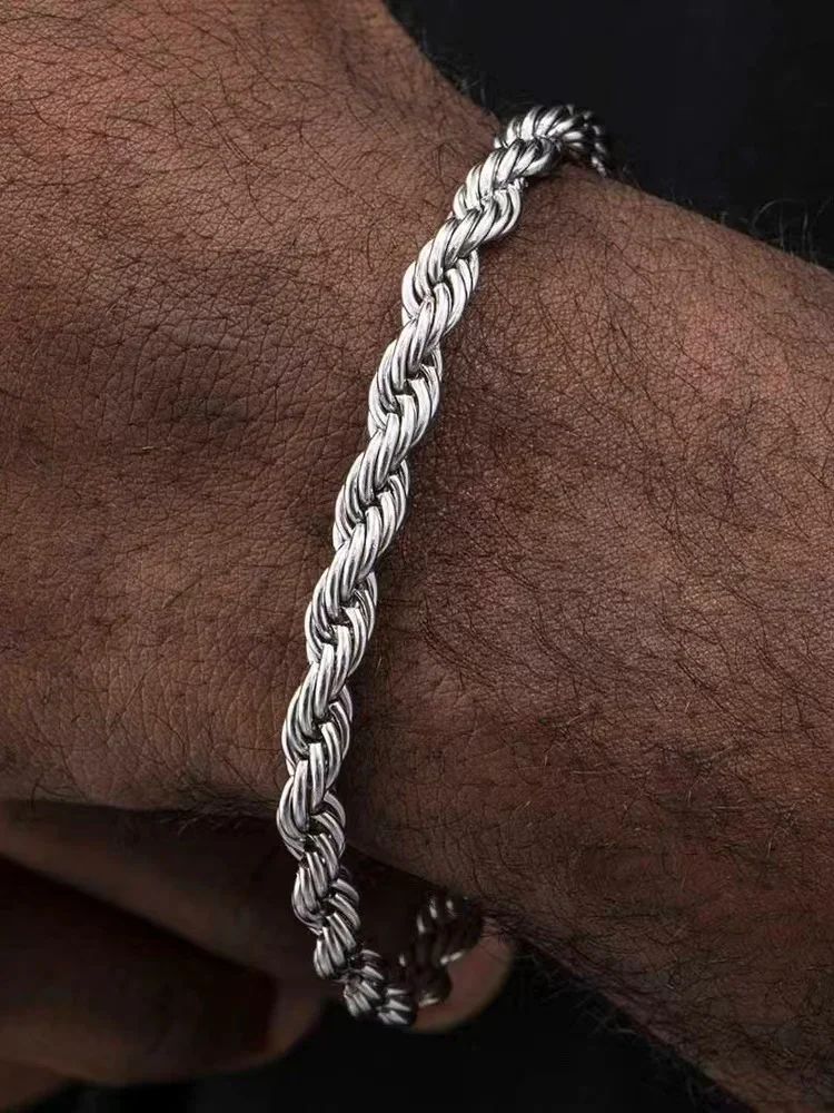 Silver Rope Bracelet - Timeless Strength in Stainless Steel