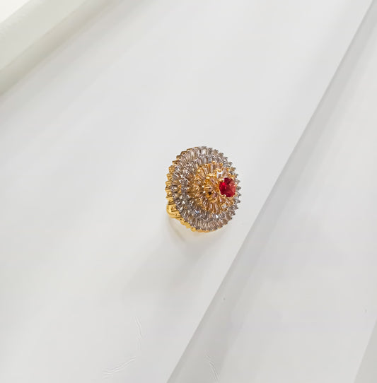 Scarlet Majesty – Regal Burst One Carat Ring