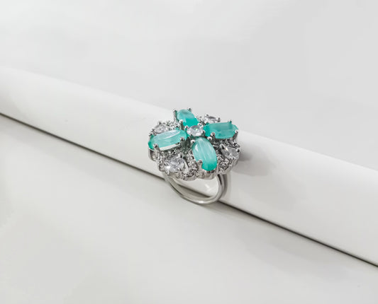 Frosted Flora – The Mint Jewel Bloom Ring