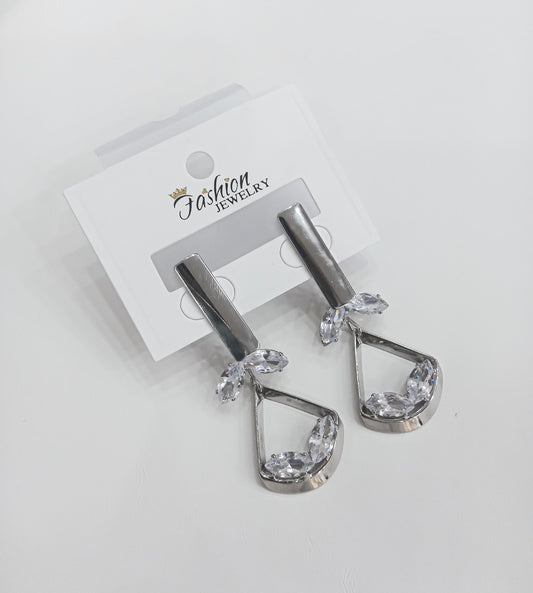Crystal Drop Charm – Modern Shine Earrings