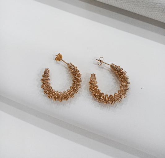 Spiral Luxe Rose Gold Hoop Earrings