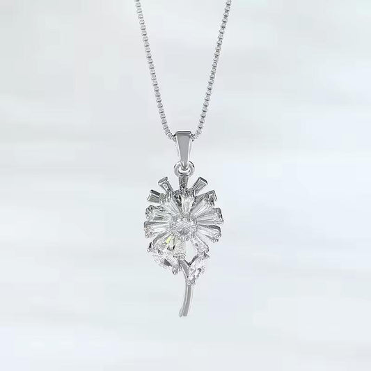 Frozen Flower - Stainless Steel Pendant