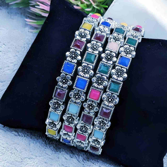 Rangrez Grace – Multicolor Stainless Steel Bangles