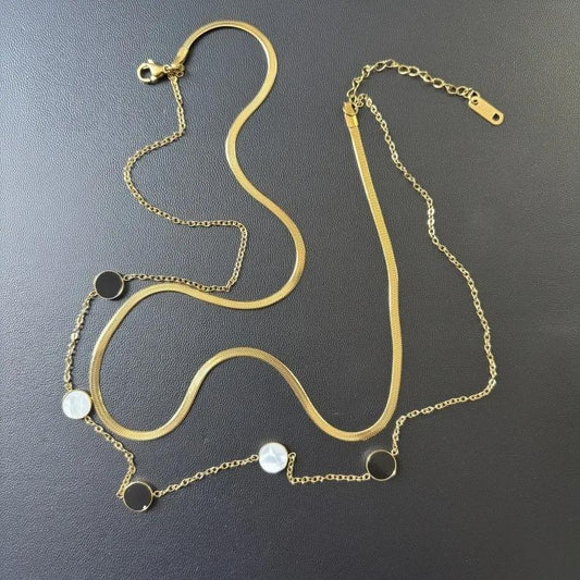 Luna Orbit – Dual Chain Minimalist Charm
