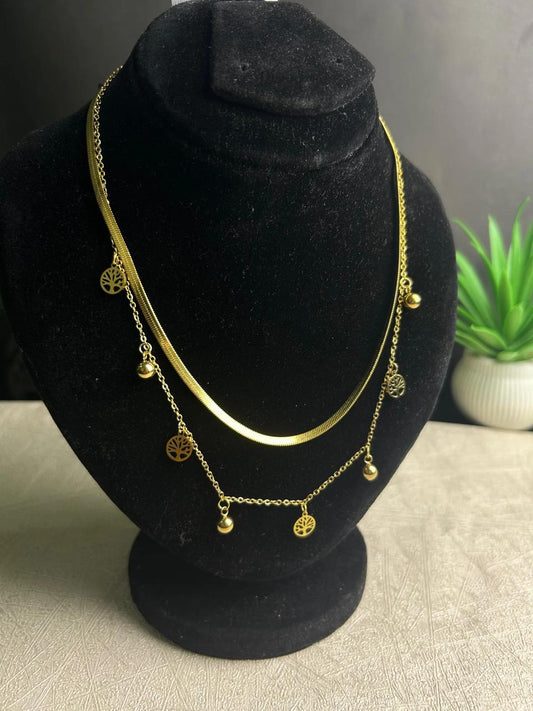 Timeless Glow Necklace – Tree of Life & Bead Dangles